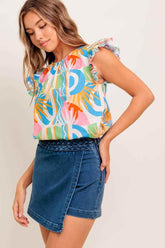 VACATION STATE OF MIND WOVEN TOP - GiFTiFY