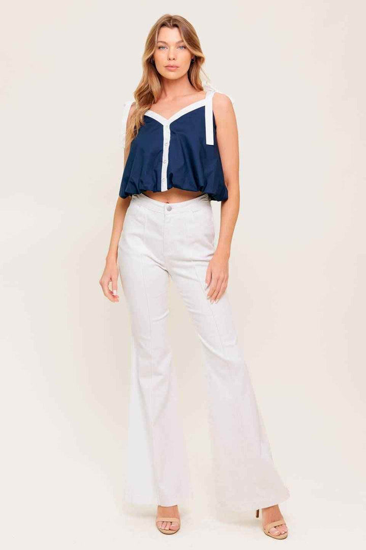 SCENT OF SPRING WOVEN TOP - GiFTiFY