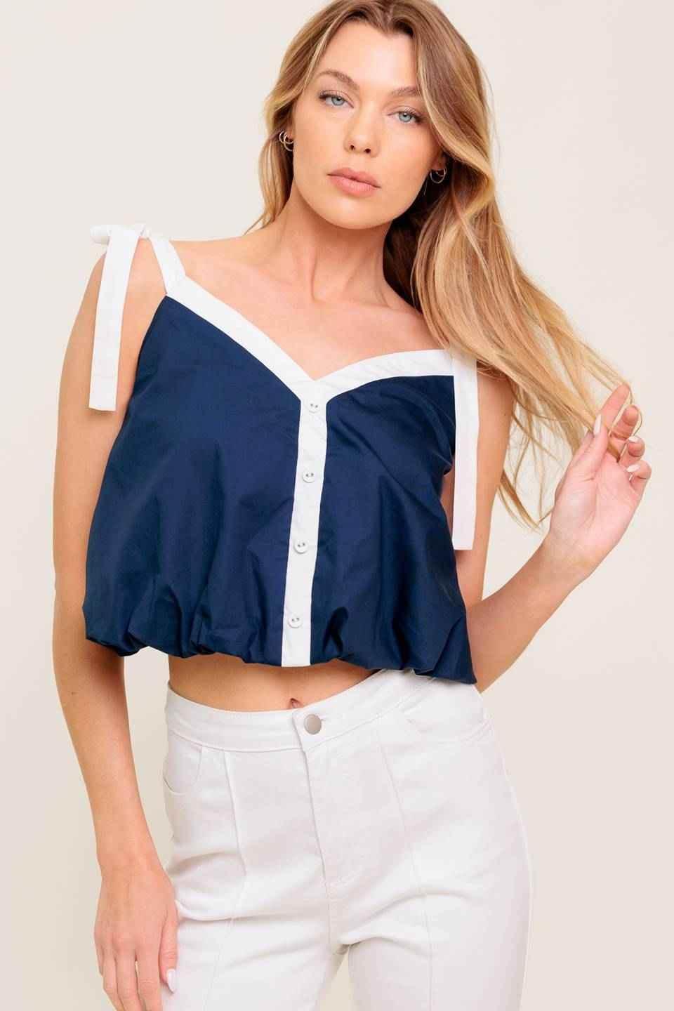 SCENT OF SPRING WOVEN TOP - GiFTiFY