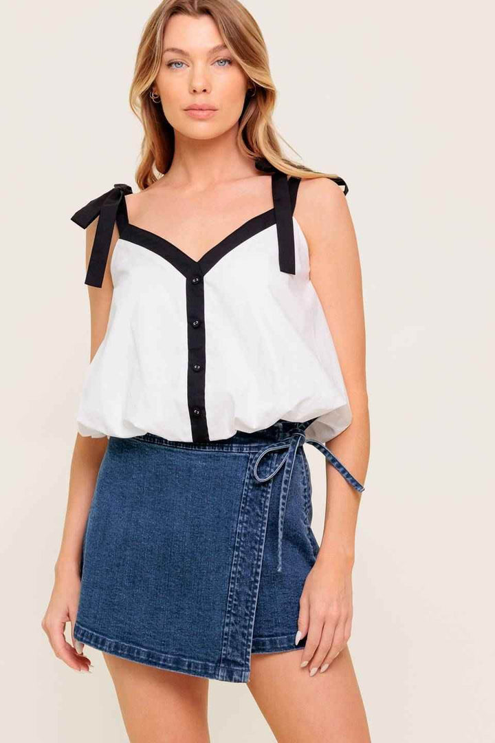 SCENT OF SPRING WOVEN TOP - GiFTiFY