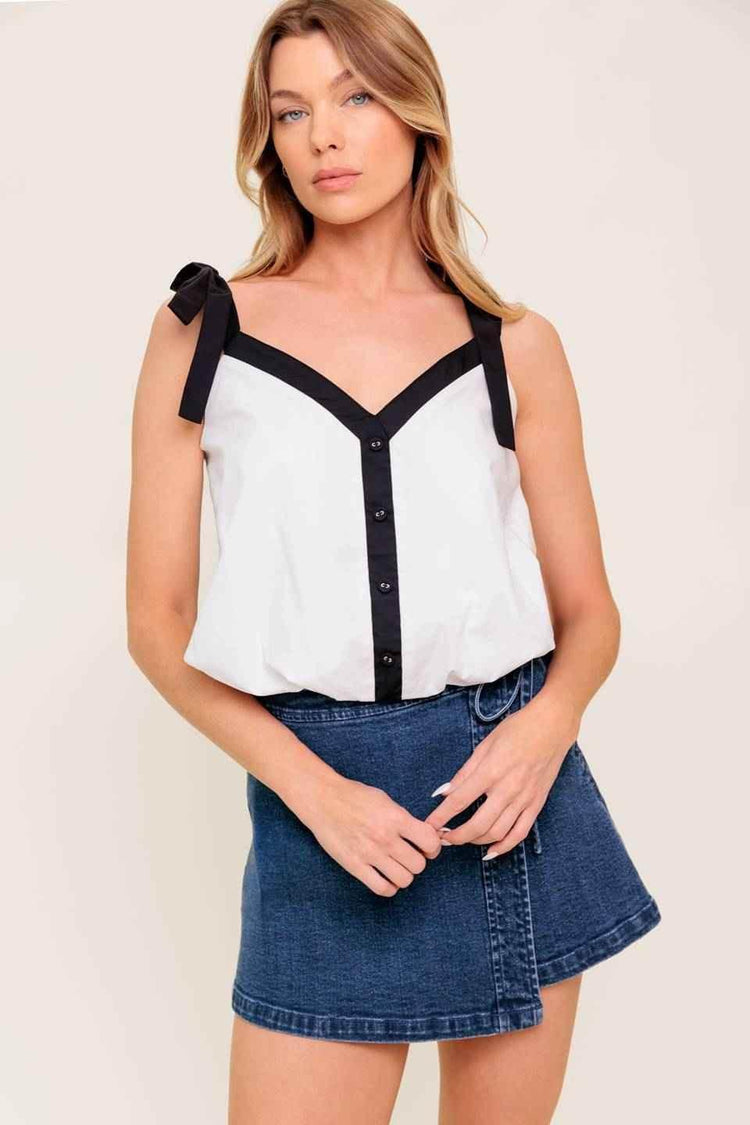 SCENT OF SPRING WOVEN TOP - GiFTiFY