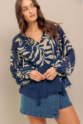 MIDNIGHT WALK WOVEN TOP - GiFTiFY