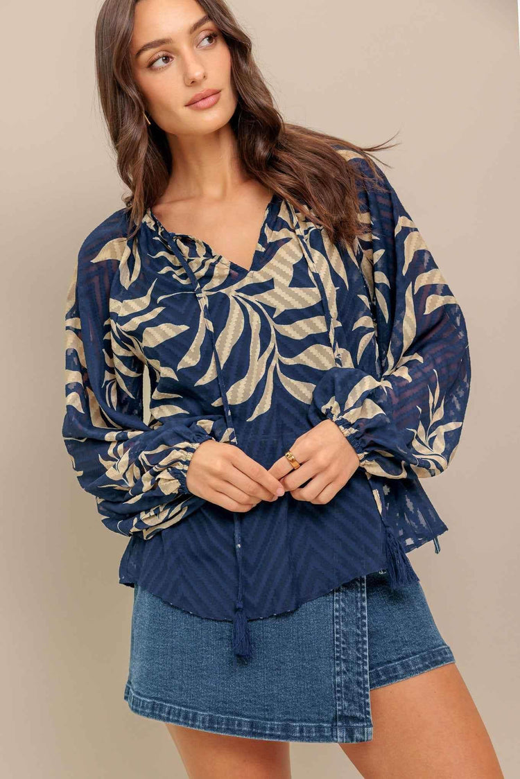 MIDNIGHT WALK WOVEN TOP - GiFTiFY