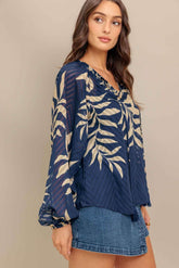 MIDNIGHT WALK WOVEN TOP - GiFTiFY