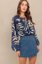 MIDNIGHT WALK WOVEN TOP - GiFTiFY