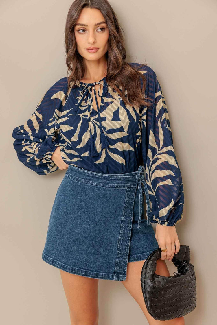 MIDNIGHT WALK WOVEN TOP - GiFTiFY