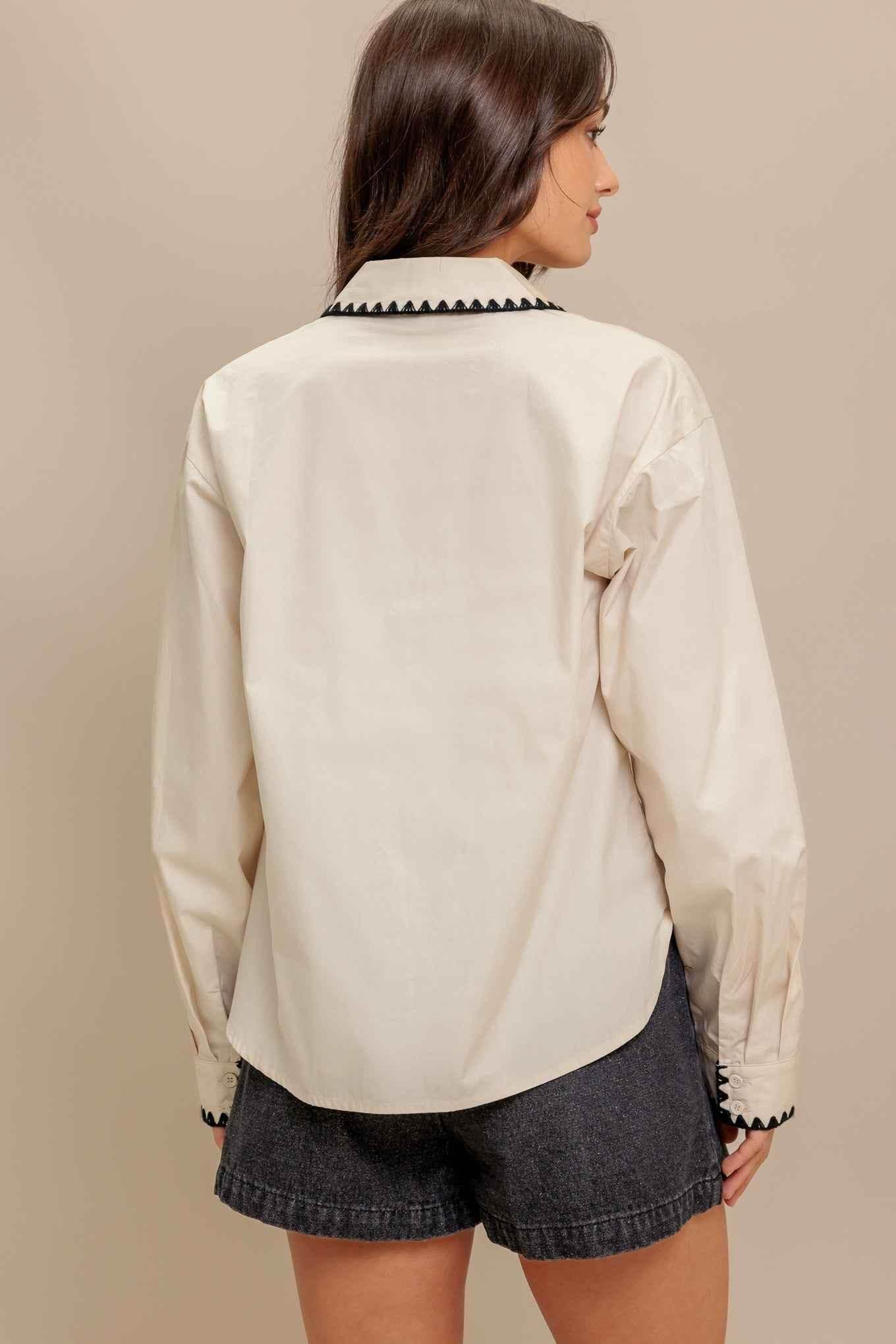 MONO EDGE WOVEN TOP - GiFTiFY