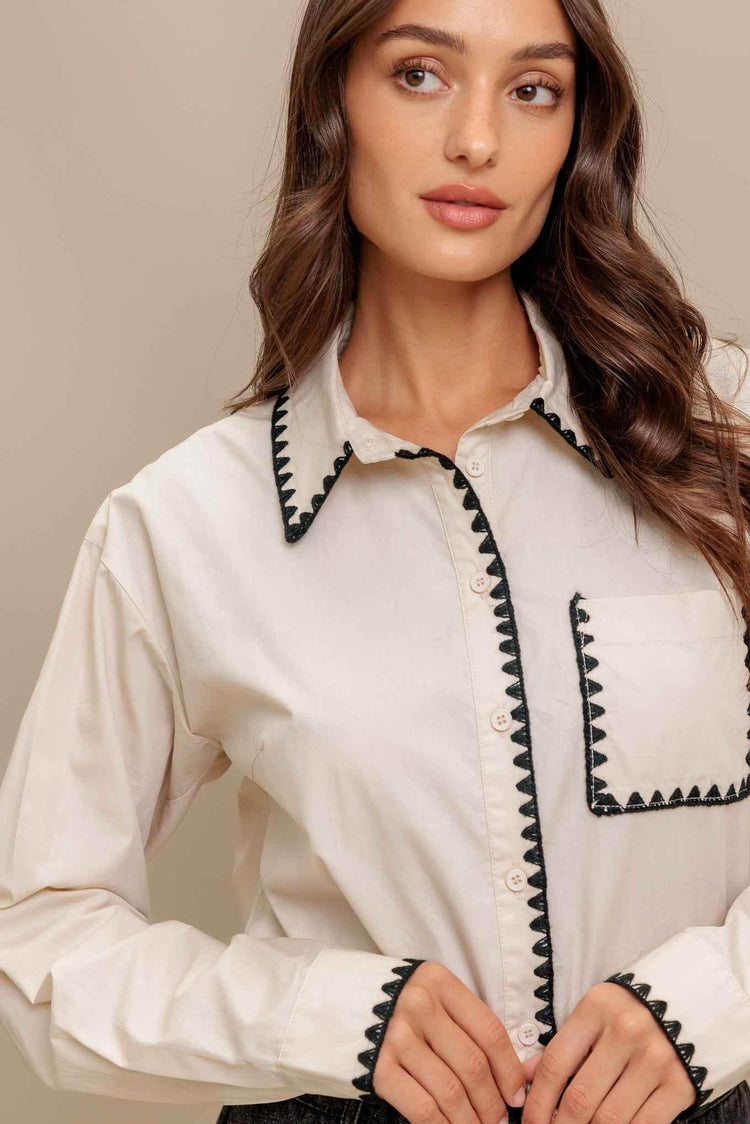 MONO EDGE WOVEN TOP - GiFTiFY