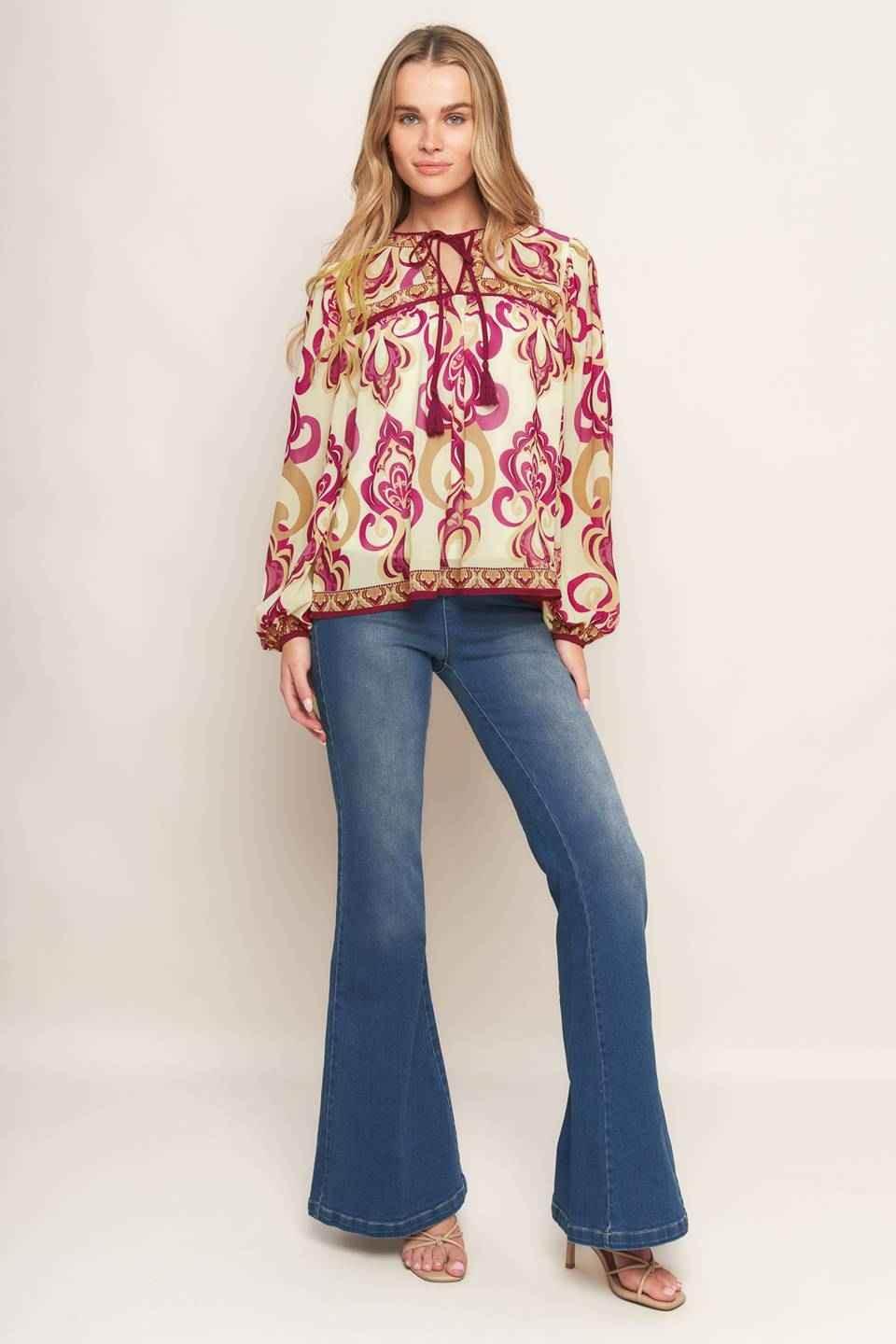 FUSION GROOVE WOVEN TOP - GiFTiFY