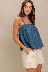 URBAN SERENITY DENIM TOP - GiFTiFY
