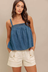 URBAN SERENITY DENIM TOP - GiFTiFY