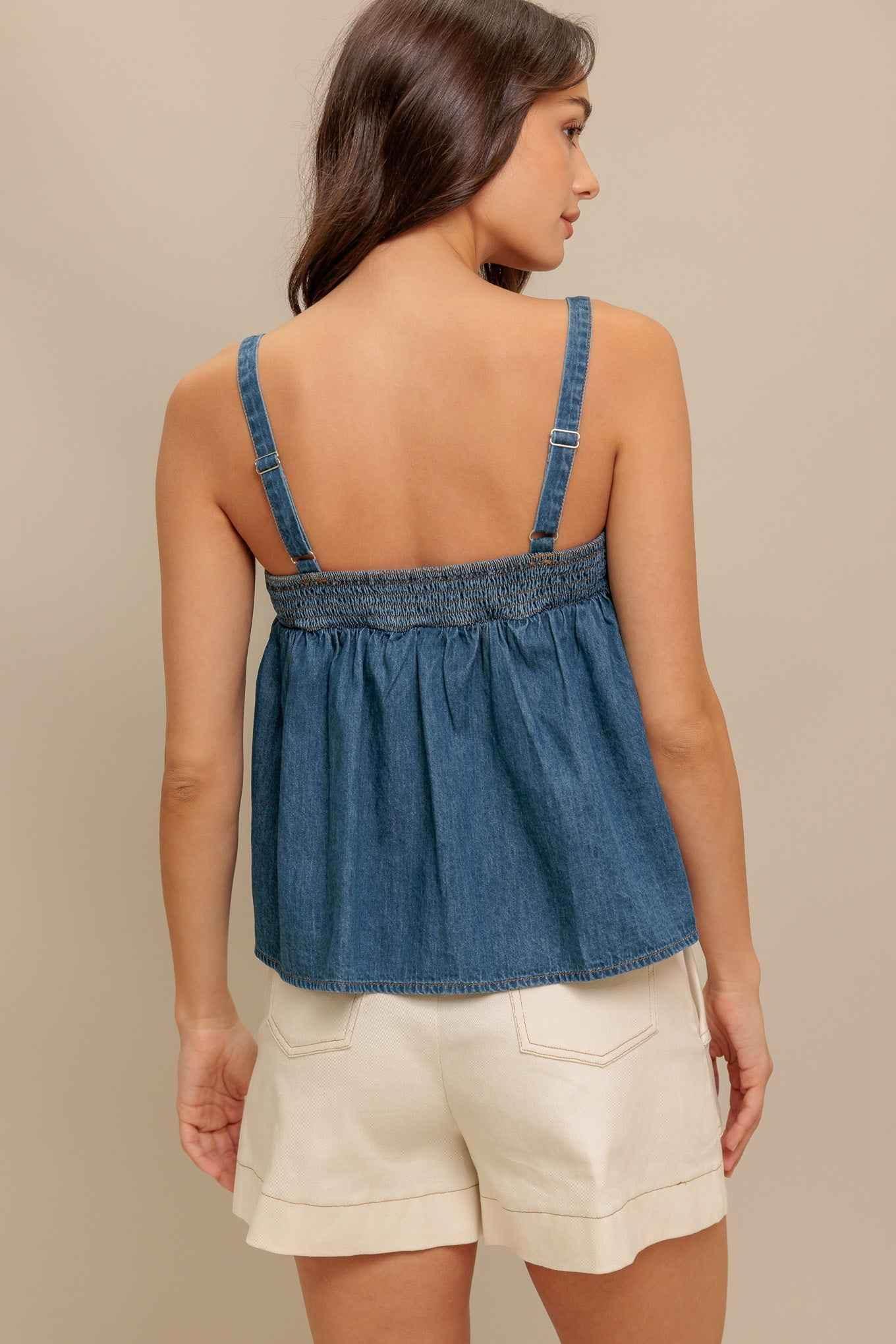 URBAN SERENITY DENIM TOP - GiFTiFY
