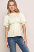 CREAM TWIST WOVEN TOP - GiFTiFY
