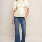 CREAM TWIST WOVEN TOP