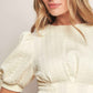 CREAM TWIST WOVEN TOP