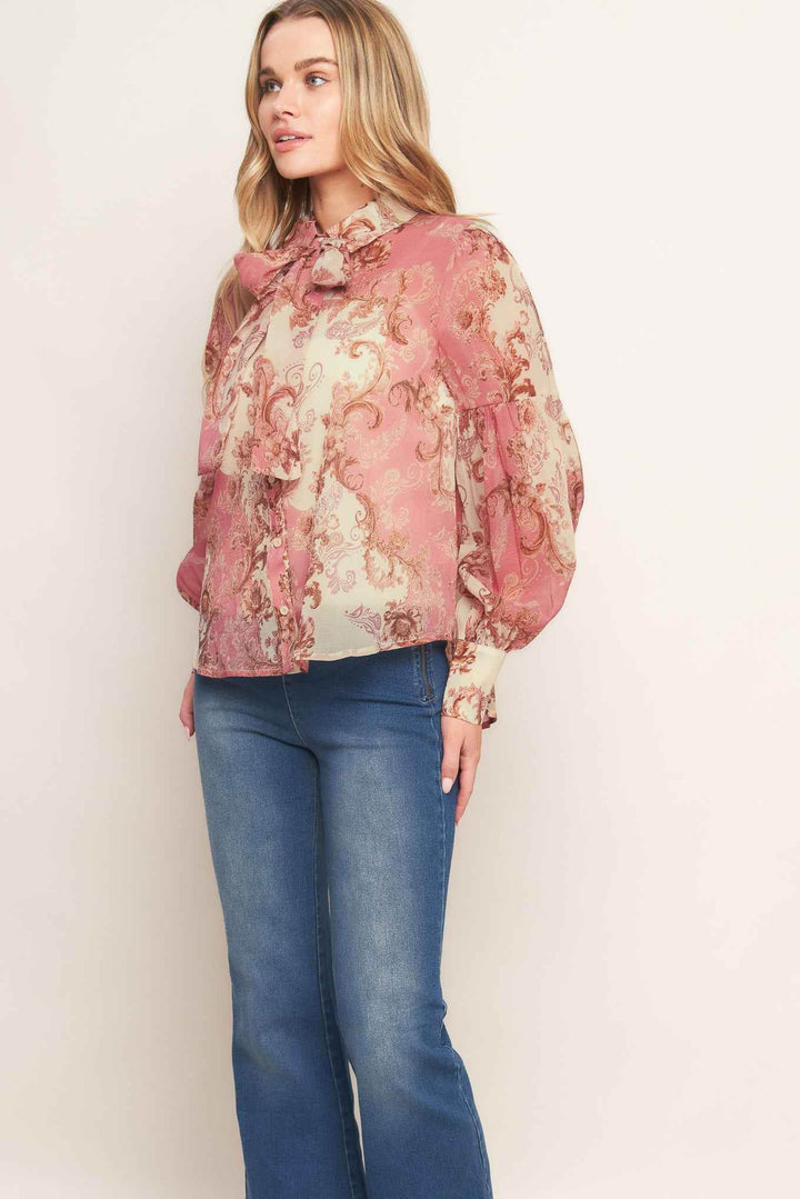 ROCOCO ROSE WOVEN TOP - GiFTiFY