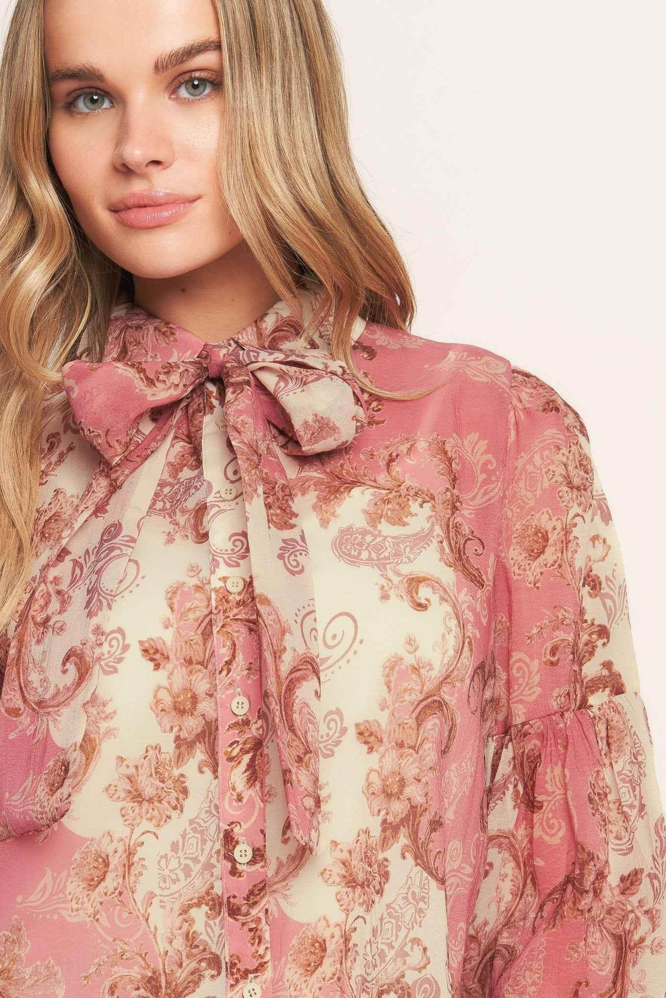 ROCOCO ROSE WOVEN TOP - GiFTiFY