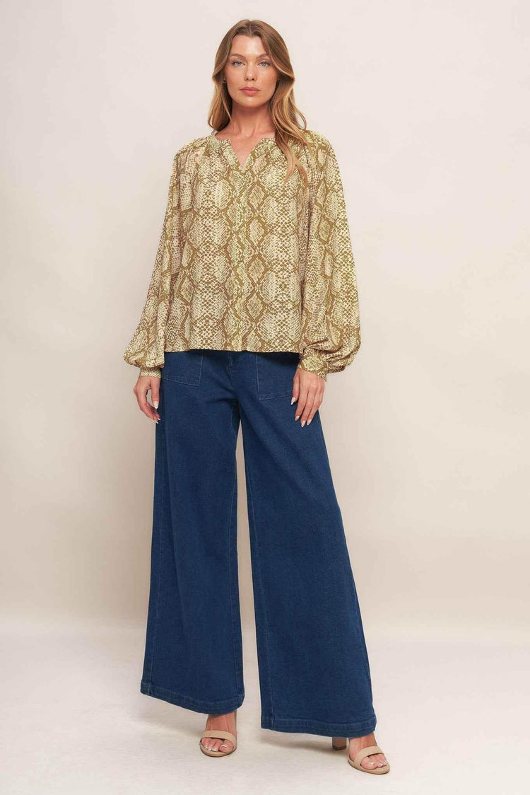 RETRO CHIC TAUPE WOVEN TOP - GiFTiFY