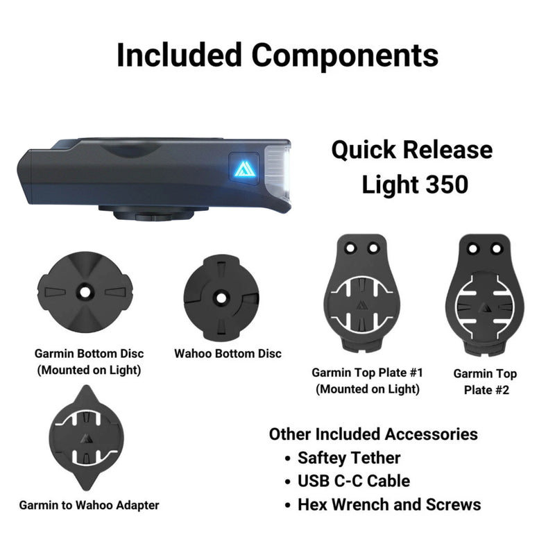Quick Release Light 350 Light by KOM Cycling