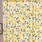 DaDa Bedding Set of 2 Botanical Floral Window Curtain Panels - Natural Semi Sheer Yellow Fleur Golden Orange Spring Time Tulips Straight Tailored Edge