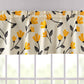 DaDa Bedding Yellow Fleur Floral Golden Orange Ivory Window Curtain Valance - 18" x 52" (18112)