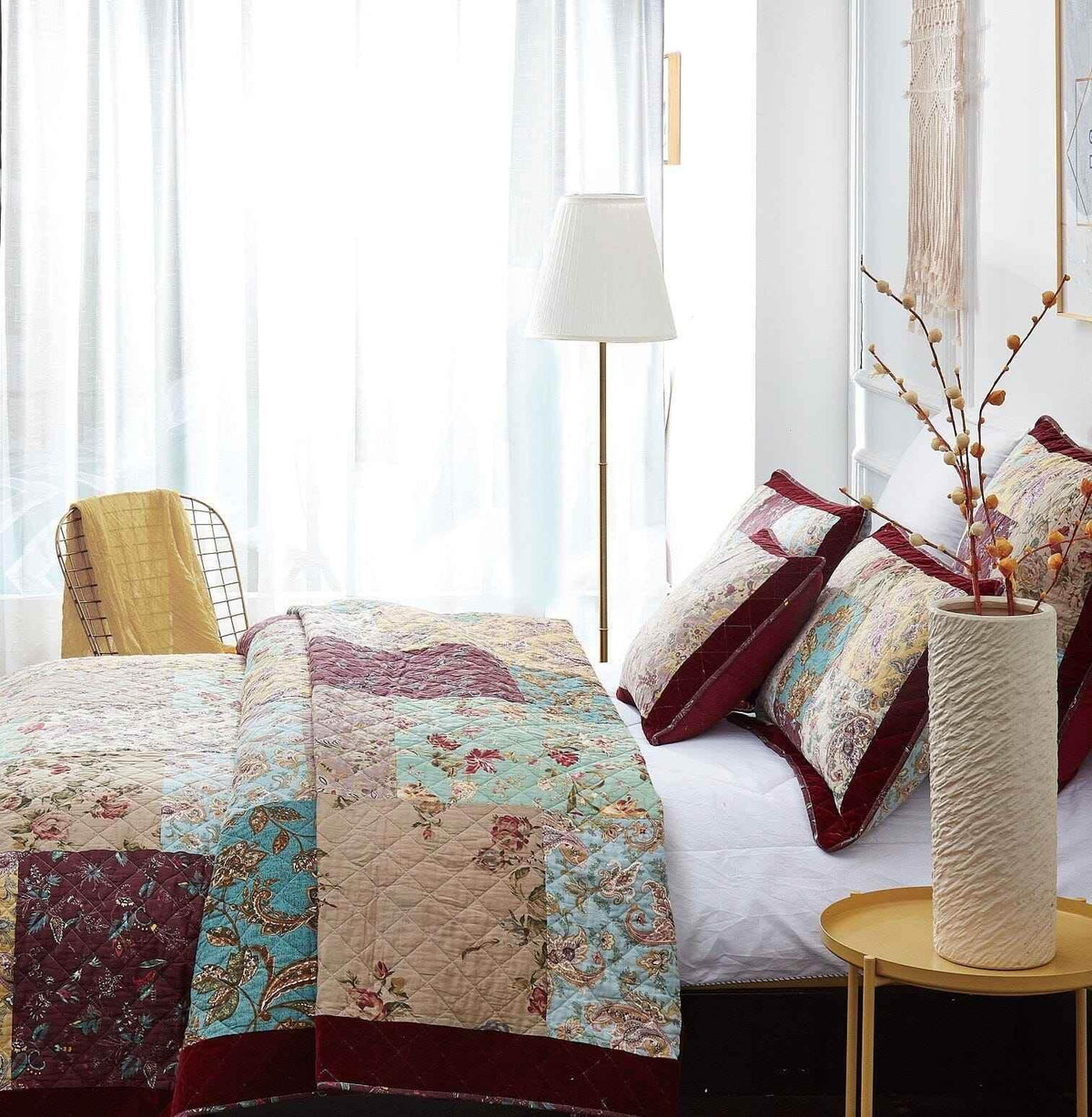 Random Mystery Box - Cotton Patchwork Quilted Bedspread Coverlet Set Bedspreads by DaDalogy Bedding Collection