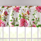 DaDa Bedding Romantic Roses Pink Floral Window Curtain Valance - 18" x 52" (JHW-879)