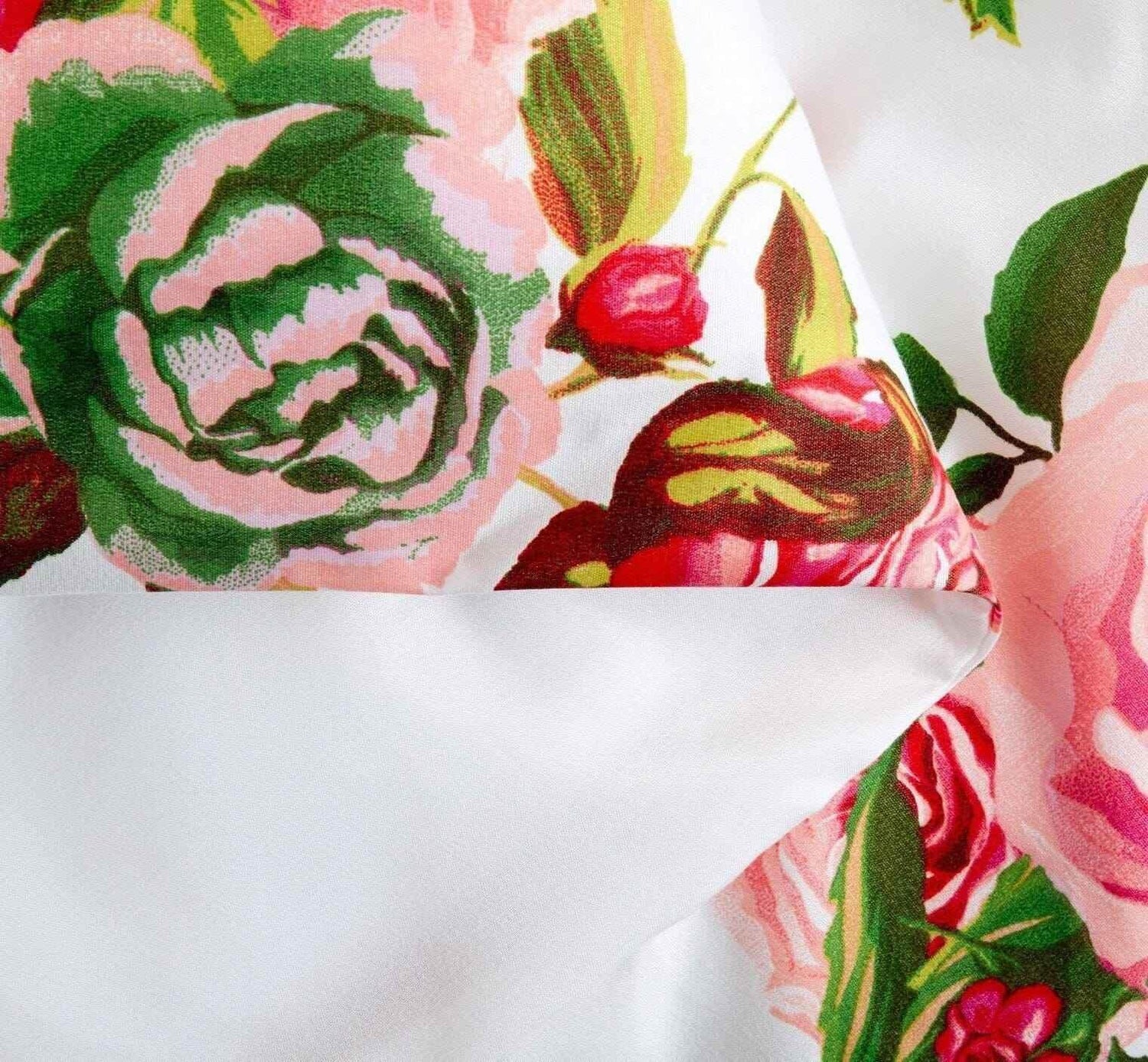 DaDa Bedding Romantic Roses Lovely Spring Pink Floral Duvet Cover Set w/ Pillow Cases (JHW-879) - GiFTiFY