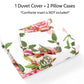 DaDa Bedding Romantic Roses Lovely Spring Pink Floral Duvet Cover Set w/ Pillow Cases (JHW-879)
