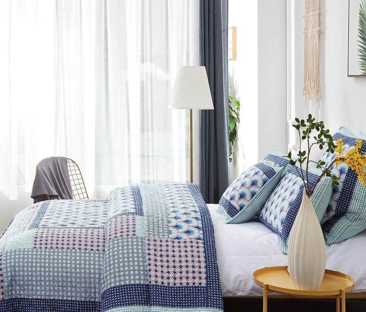Random Mystery Box - Cotton Patchwork Quilted Bedspread Coverlet Set - GiFTiFY