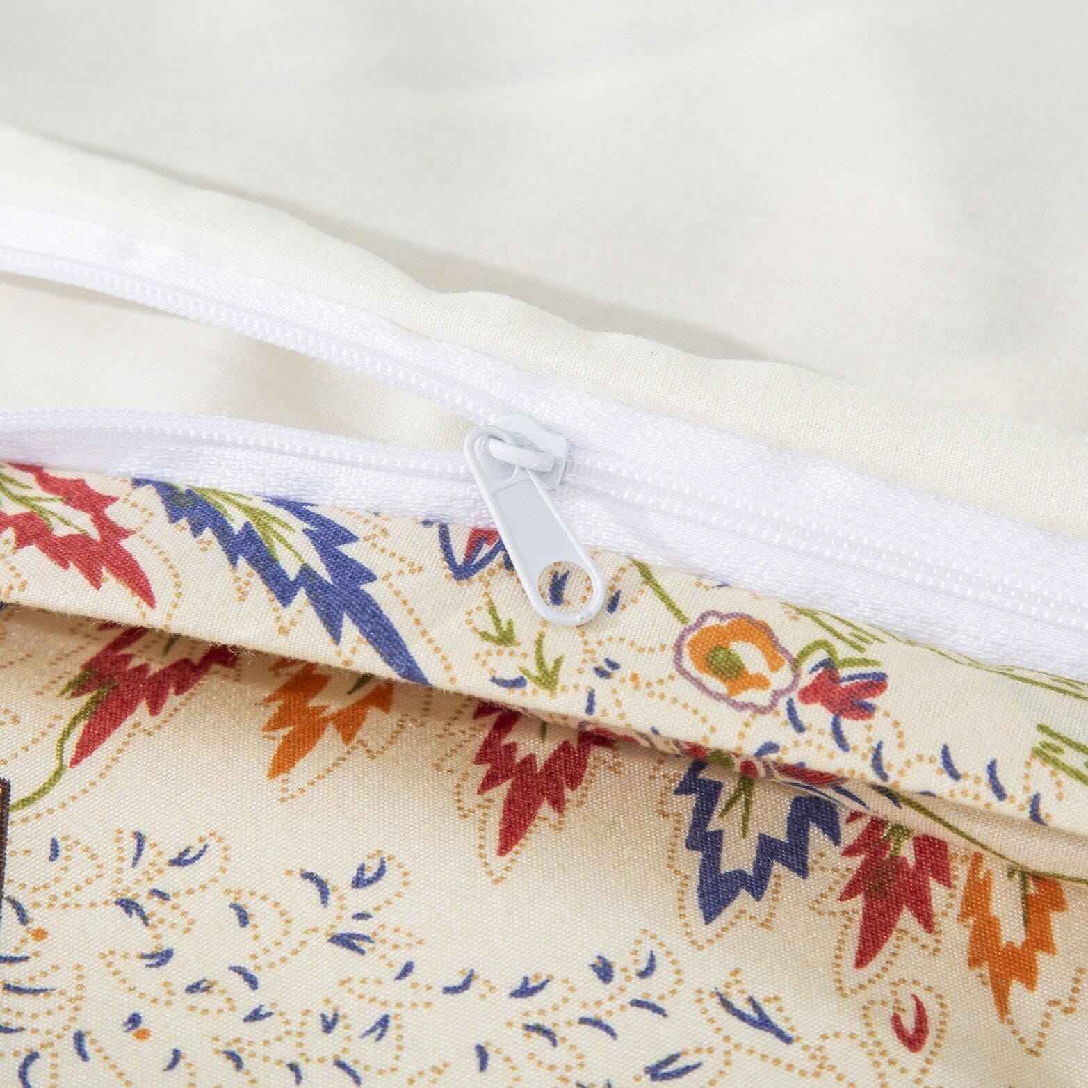 DaDa Bedding Botanical Cranberry Sage Chevron Floral Duvet Cover Set w/ Pillow Cases (JHW-924)