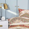 DaDa Bedding Bohemian Cranberry Sage Chevron Floral Queen Size Pillow Case 20" x 30" 1-Piece (JHW924)