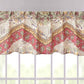 DaDa Bedding Rustic Cranberry Sage Chevron Floral Window Curtain Valance - 18" x 52" (JHW-924)
