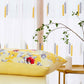 DaDa Bedding Sunshine Yellow Hummingbirds Floral Fitted & Flat Bed Sheets Set (JHW-925)
