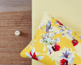 DaDa Bedding Sunshine Yellow Hummingbirds Floral Fitted & Flat Bed Sheets Set (JHW-925) - GiFTiFY