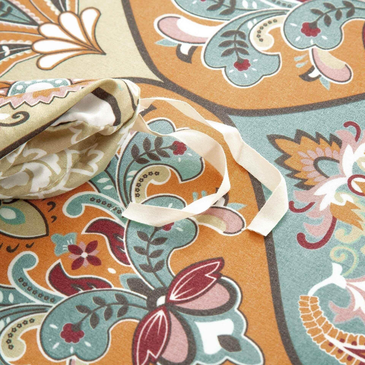 DaDalogy Bedding Bohemian Duvet Cover w/Pillow Cases - Reversible Coral Teal Floral Paisley Botanical Garden Party - Bright Vibrant Multi-Colorful Blue Salmon Pink Duvet Covers