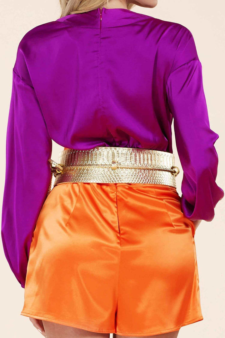 So Crazy In Love Purple and Orange Romper - GiFTiFY