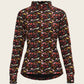 Bouquet on Black Ladies Button Shirt