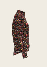  Bouquet on Black Ladies Button Shirt - GiFTiFY