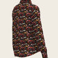  Bouquet on Black Ladies Button Shirt