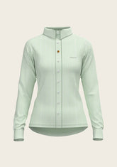 Stripes on Lime Ladies Button Shirt - GiFTiFY