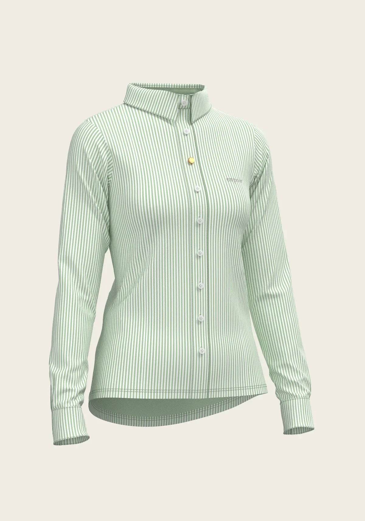 Stripes on Lime Ladies Button Shirt - GiFTiFY