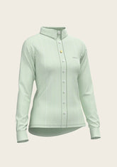 Stripes on Lime Ladies Button Shirt - GiFTiFY