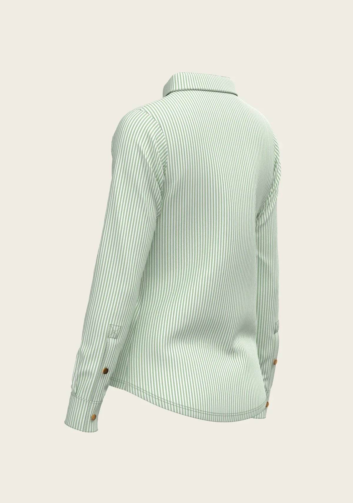 Stripes on Lime Ladies Button Shirt - GiFTiFY