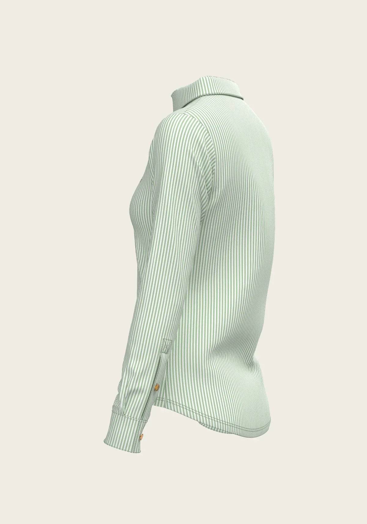 Stripes on Lime Ladies Button Shirt - GiFTiFY