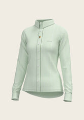 Stripes on Lime Ladies Button Shirt - GiFTiFY