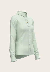 Stripes on Lime Ladies Button Shirt - GiFTiFY
