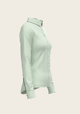 Stripes on Lime Ladies Button Shirt - GiFTiFY