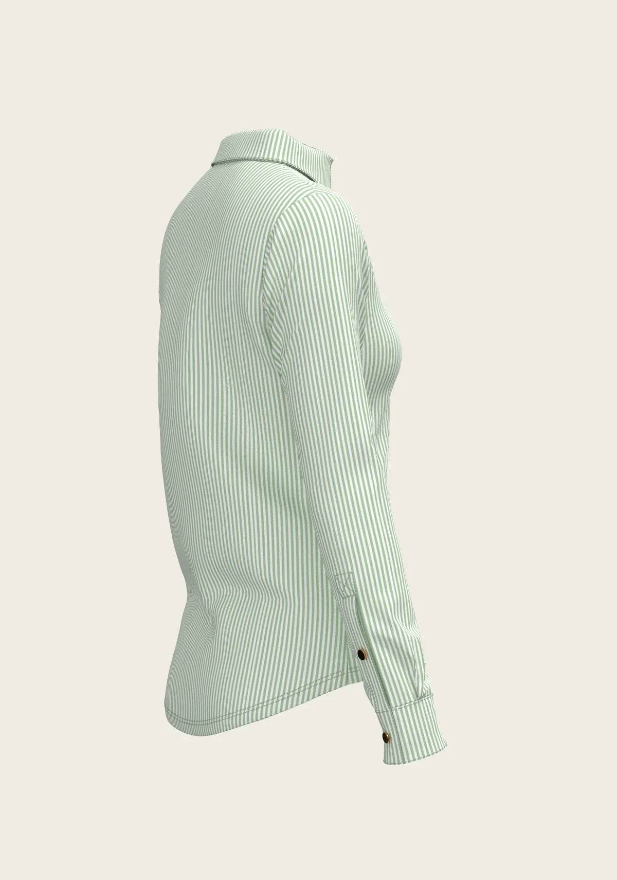 Stripes on Lime Ladies Button Shirt - GiFTiFY