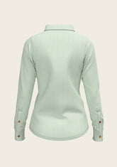 Stripes on Lime Ladies Button Shirt - GiFTiFY